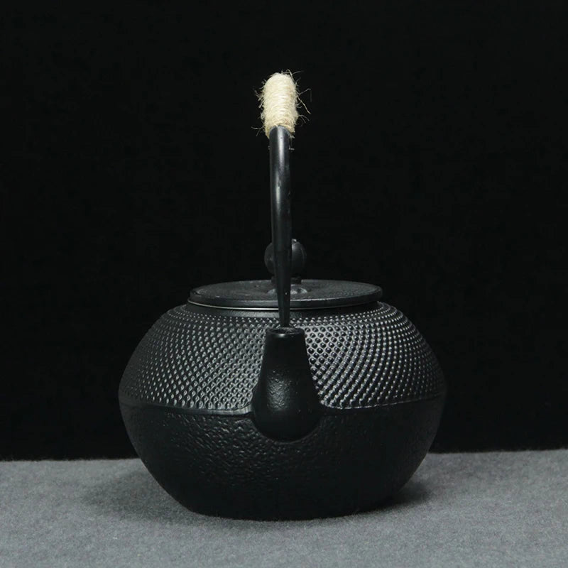 Tetera de hierro con infusor de acero inoxidable, tetera de hierro fundido para hervir agua y té oolong, 600/800/1200 ml