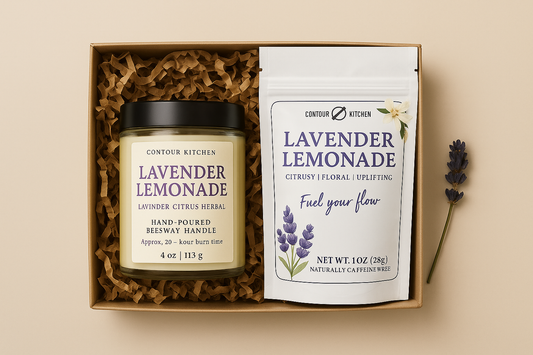 Lavender Lemonade Tea & Candle Gift Set