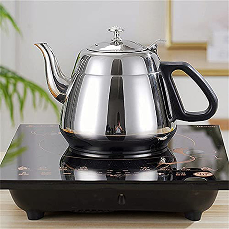 Hervidor de agua de acero inoxidable de 1,2 l, 1,5 l y 2 l para té, agua, ollas calientes, café a gas, inducción, camping.