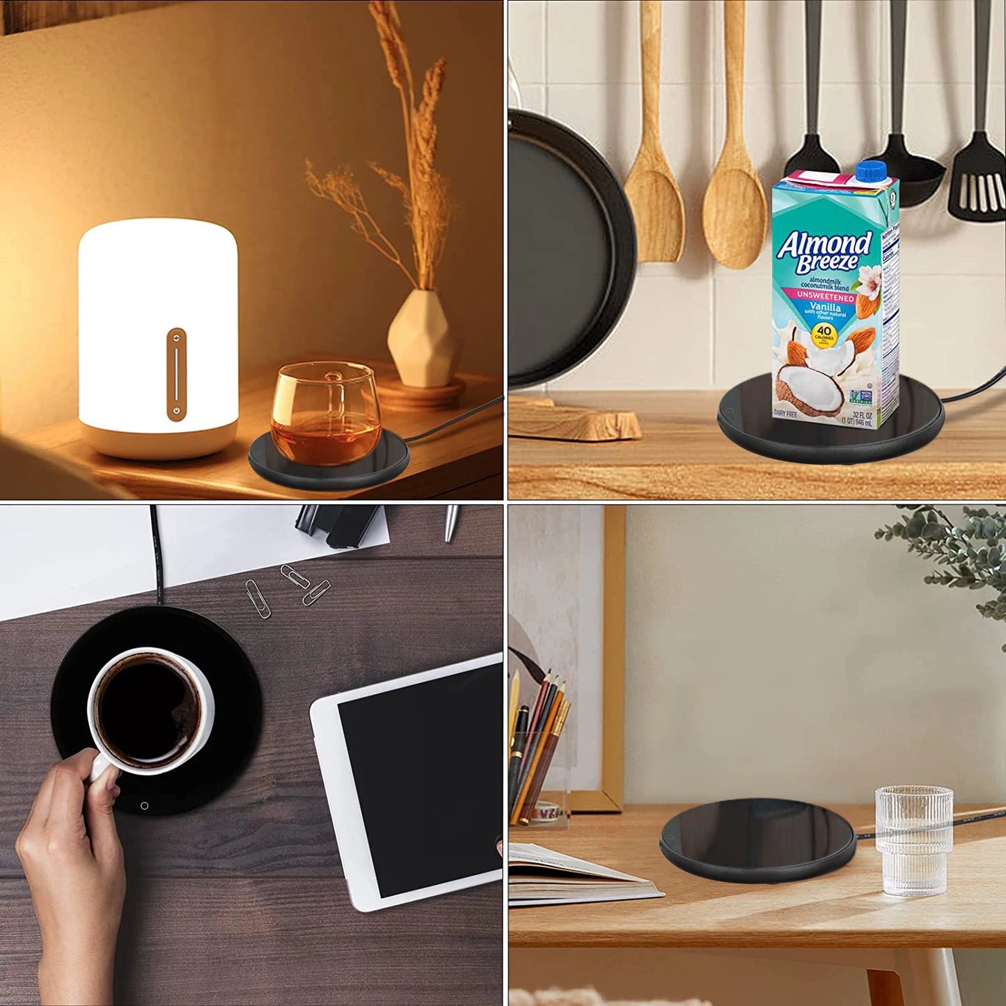 Calentador de tazas de café, almohadilla térmica USB, posavasos termostáticos eléctricos para leche, té y agua, para escritorio de oficina en casa, 5 V CC