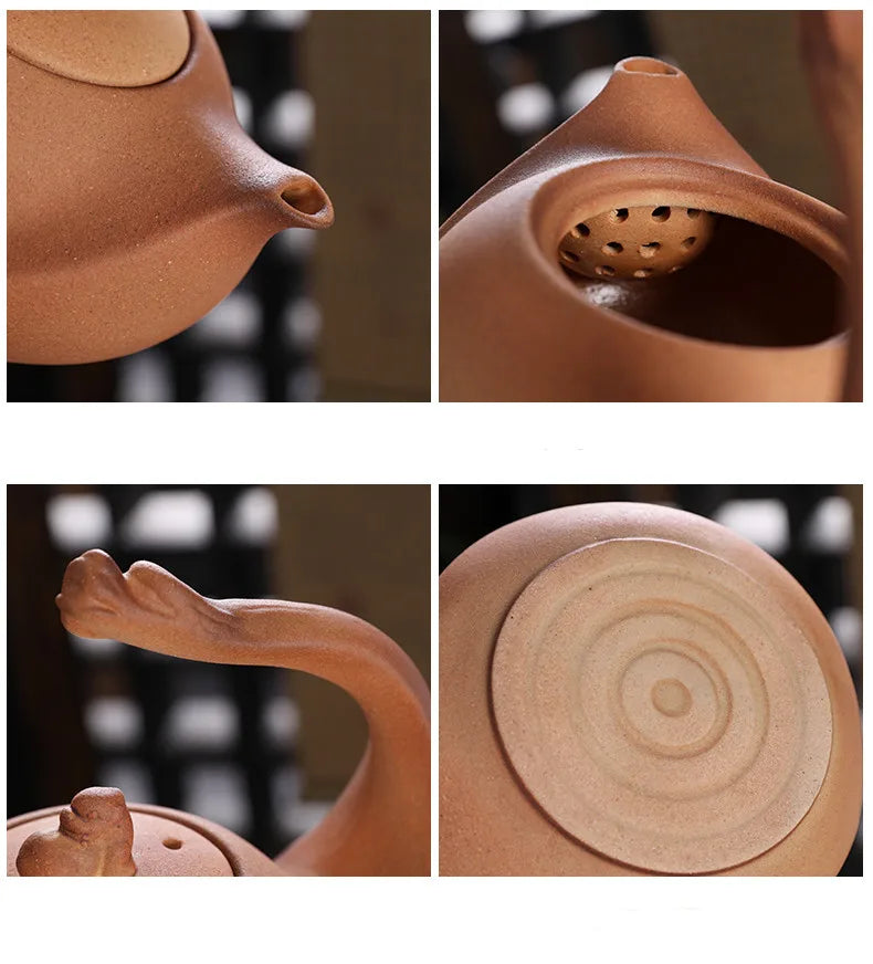 Handmade Pottery Teapot - High Temp Retro ceremonial