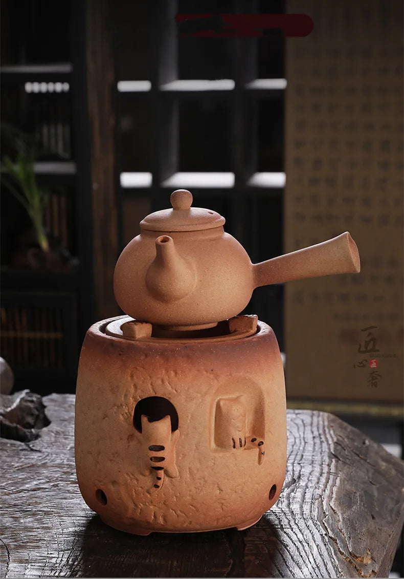 Handmade Pottery Teapot - High Temp Retro ceremonial