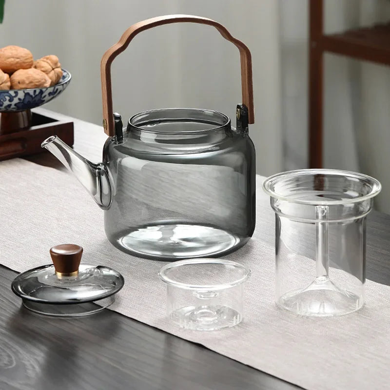 Glass teapot with Infuser - Heat - Resistant & Portable