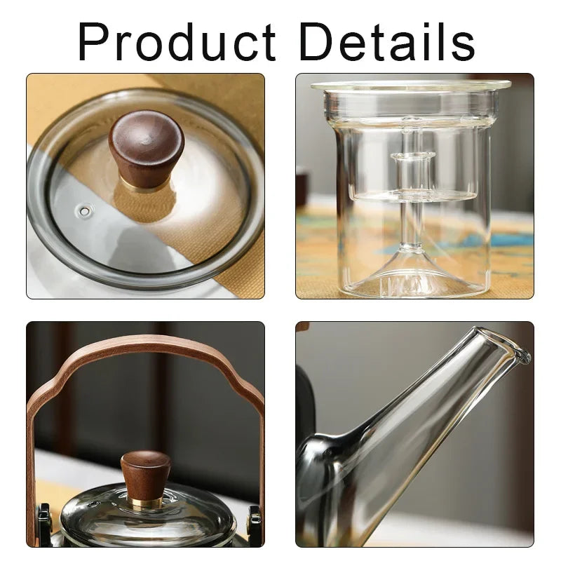 Glass teapot with Infuser - Heat - Resistant & Portable