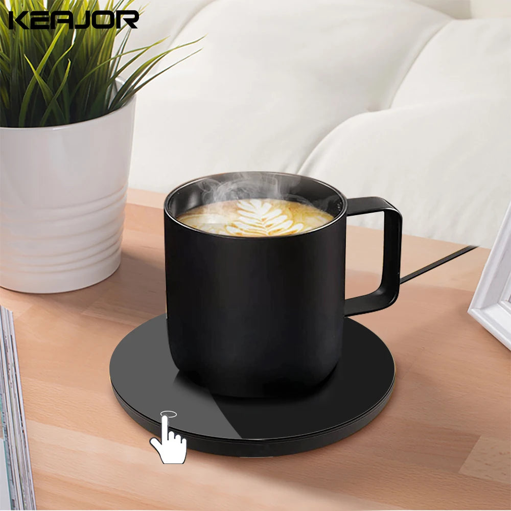 Calentador de tazas de café, almohadilla térmica USB, posavasos termostáticos eléctricos para leche, té y agua, para escritorio de oficina en casa, 5 V CC