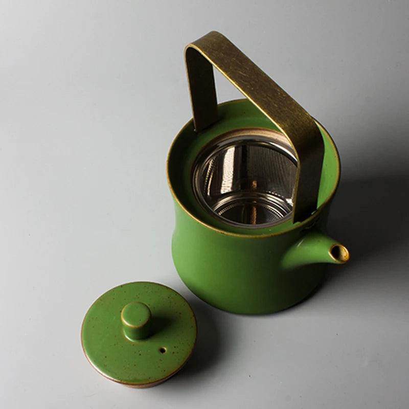 Green Bamboo Tea Set - Tea Pot & Tea Cups