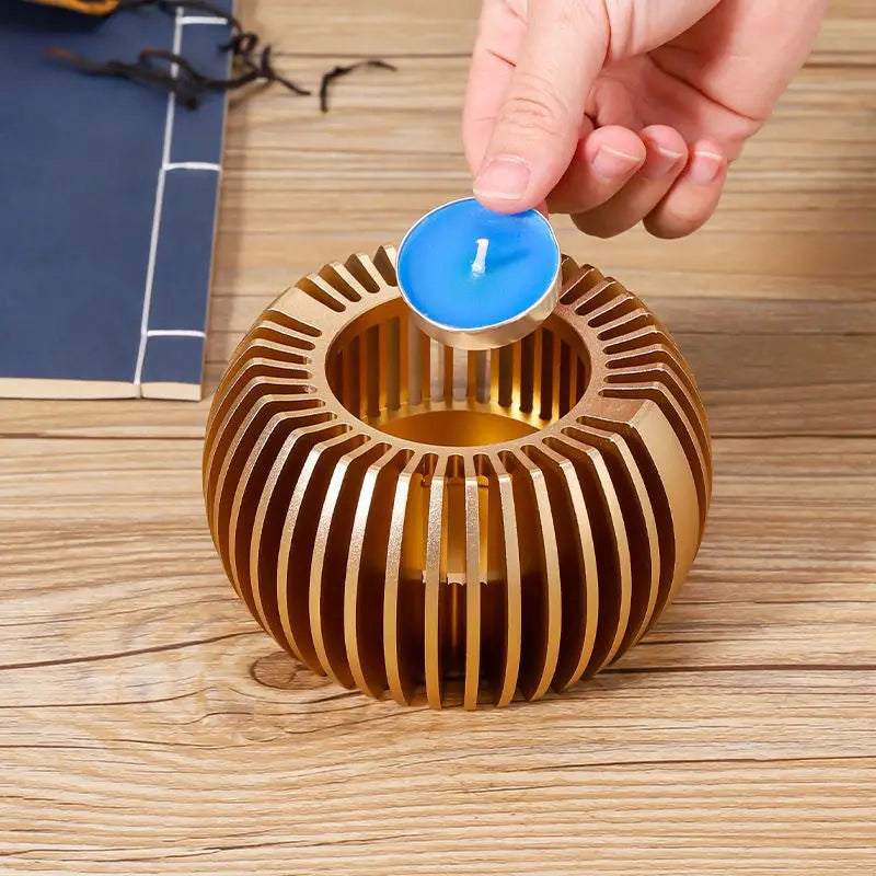 Nuevo calentador de velas multifunción, calentador de tetera de aleación de aluminio, estufa de café, tetera de madera, salvamanteles, base redonda, accesorios para tetera.