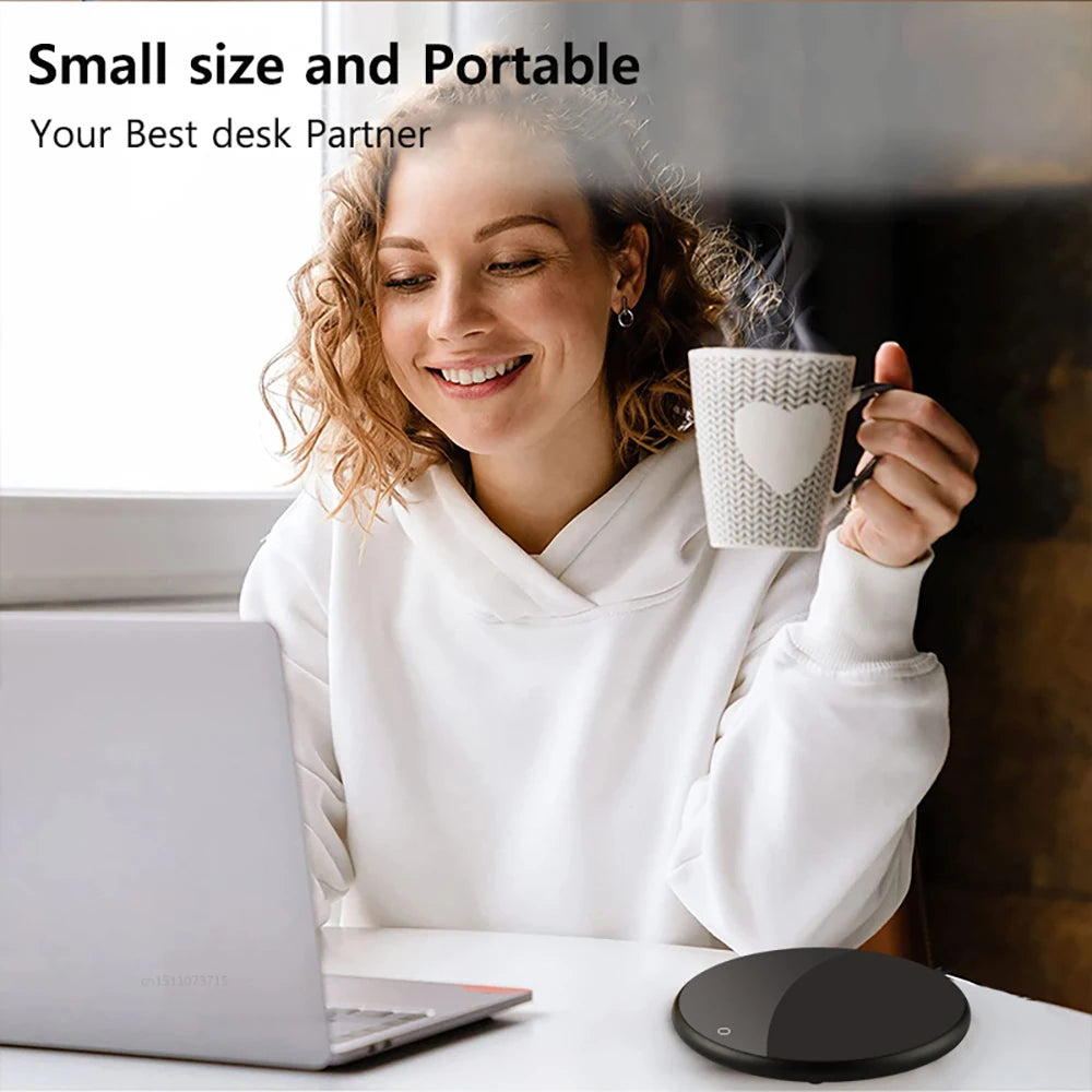 Calentador de tazas de café, almohadilla térmica USB, posavasos termostáticos eléctricos para leche, té y agua, para escritorio de oficina en casa, 5 V CC