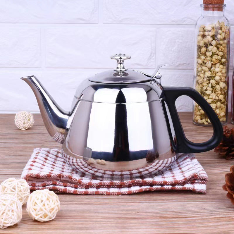 Hervidor de agua de acero inoxidable de 1,2 l, 1,5 l y 2 l para té, agua, ollas calientes, café a gas, inducción, camping.