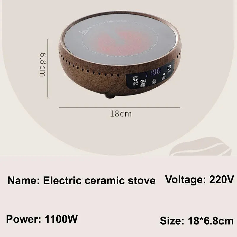 Calentadores eléctricos de cerámica de 220 V, para cafetera, moka y té, con temperatura ajustable de 1100 W.