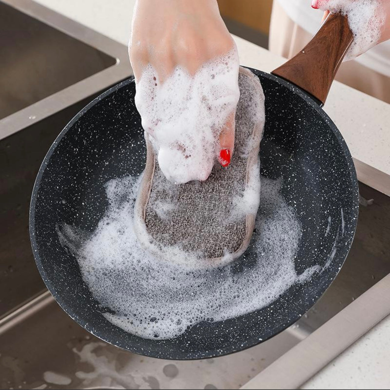 Reusable scrub pad