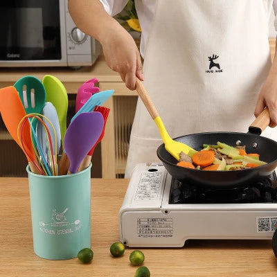 Silicone Kitchenware Cooking Utensils Set Heat Resistant Kitchen Non-Stick Cooking Utensils Baking Tools