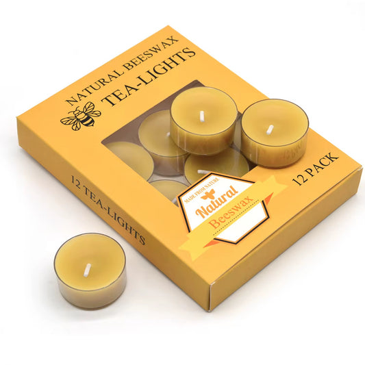 Beeswax Tealights – 12-Pack