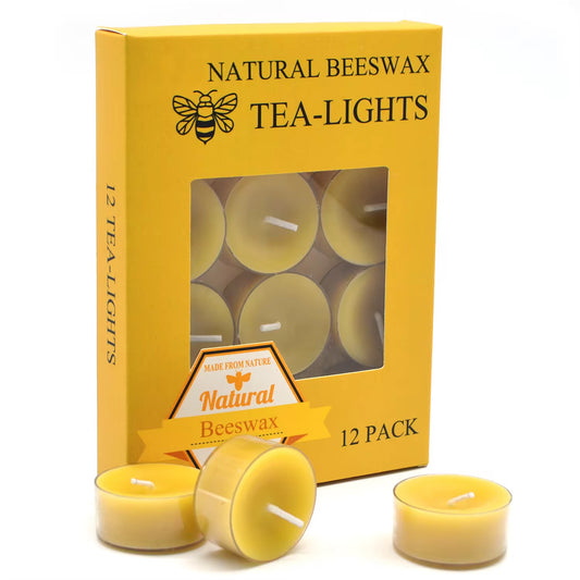 Beeswax Tealights – 12-Pack