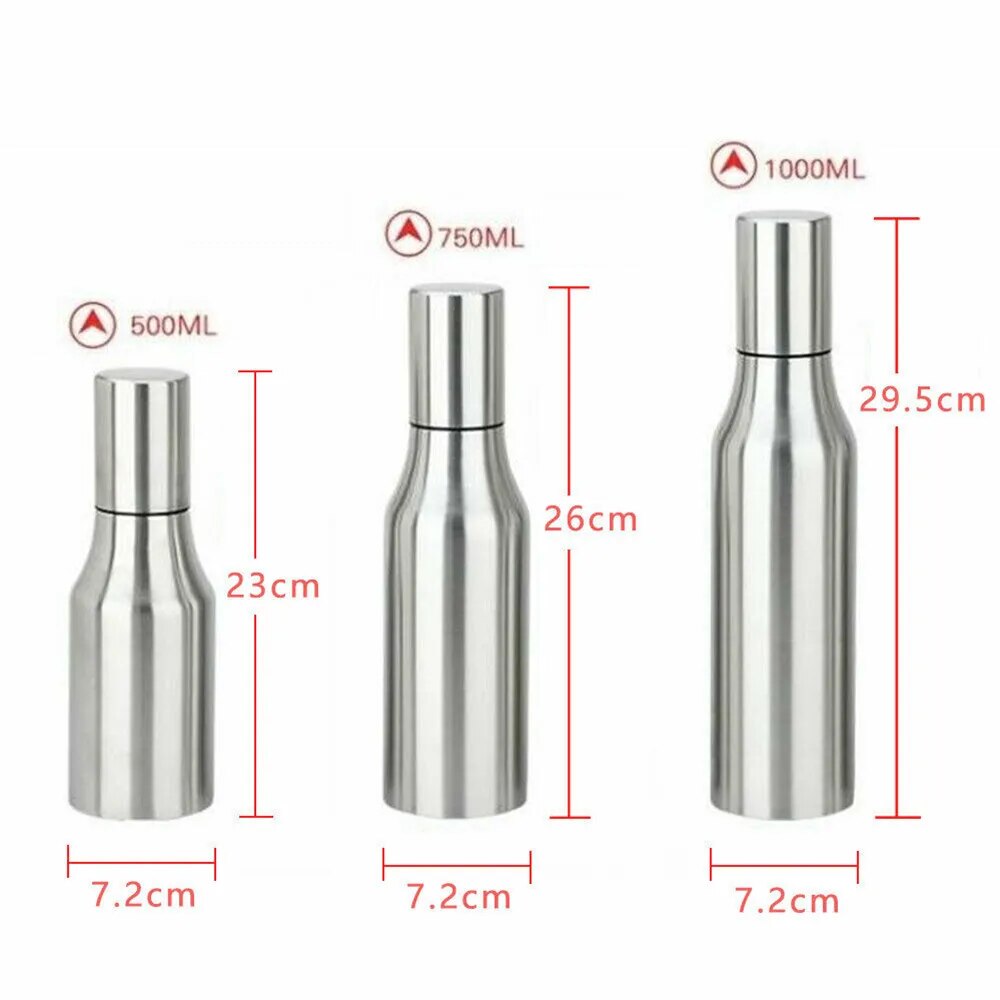 Stainless Steel Oil Bottle Vinegar Condiment Can Leak-Proof Storage Bottles Soy Sauce Dispenser Jar Seasoning Pot Kitchen Gadget