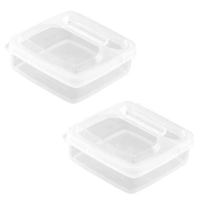 2PCS Butter Cheese Storage Box Portable Refrigerator Fruit Vegetable Fresh-keeping Organizer Box Transparent Cheese Container