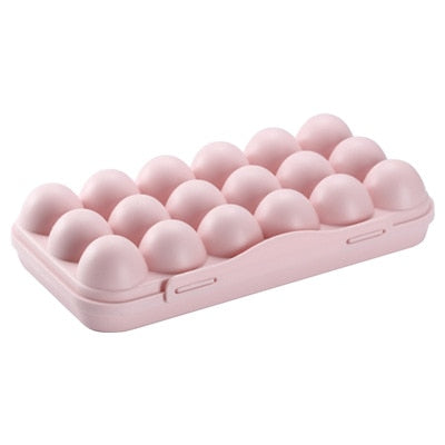 12/18 Grid Portable Egg Storage Box Refrigerator Storage Organizer Kitchen Egg Holder Tray Fridge Food Eggs Box Kitchen Gadget