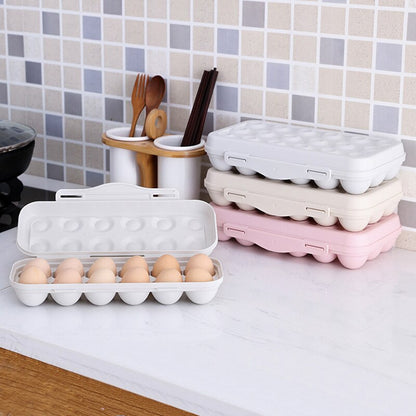 12/18 Grid Portable Egg Storage Box Refrigerator Storage Organizer Kitchen Egg Holder Tray Fridge Food Eggs Box Kitchen Gadget