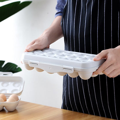 12/18 Grid Portable Egg Storage Box Refrigerator Storage Organizer Kitchen Egg Holder Tray Fridge Food Eggs Box Kitchen Gadget