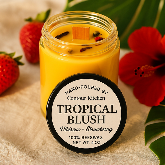 Wholesale Tropical Blush Strawberry Hibiscus Candle