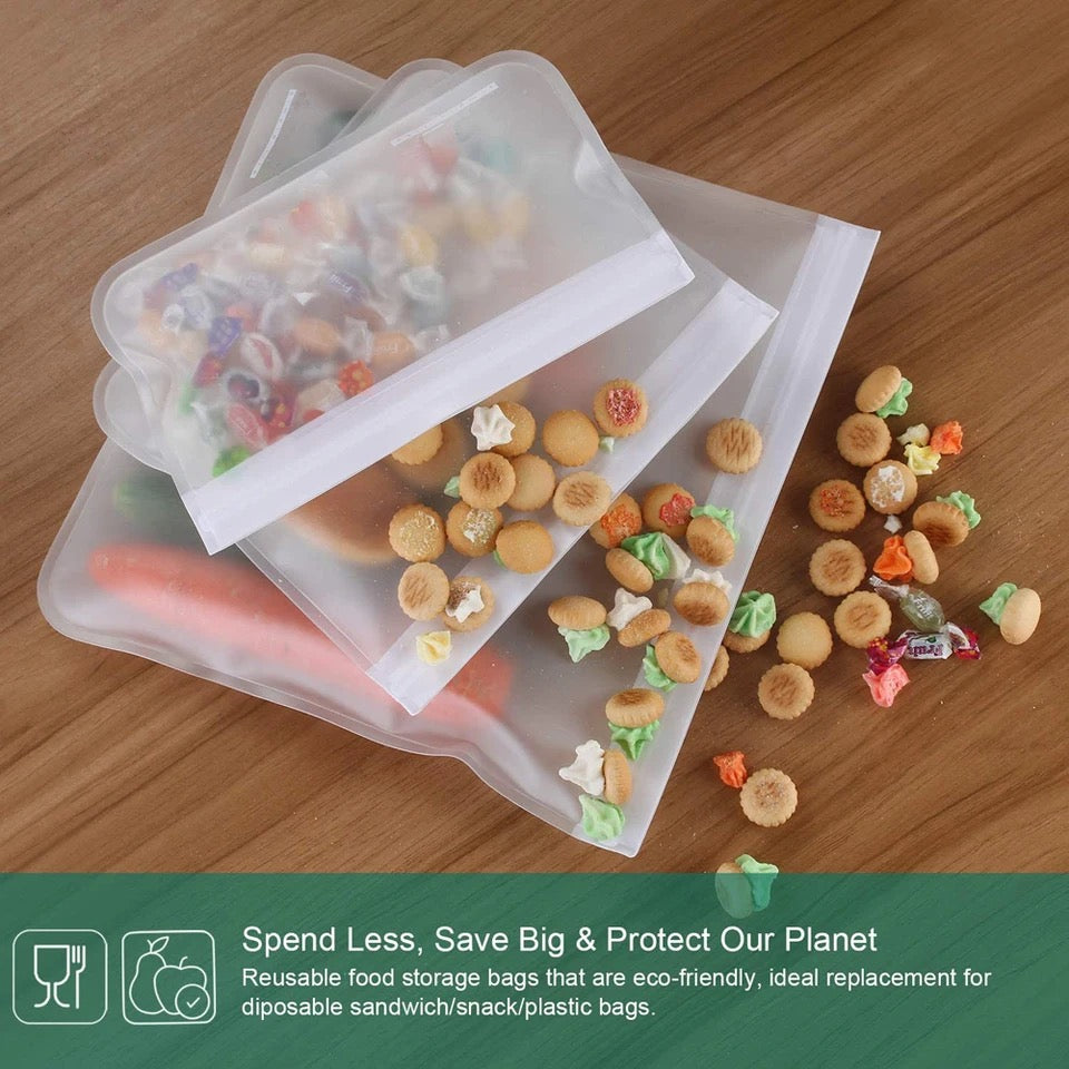 Silicone Food Storage Bags ( PEVA)