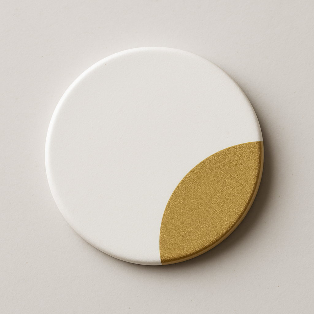 Hand-Painted Luxe Coaster Set – Set of 4