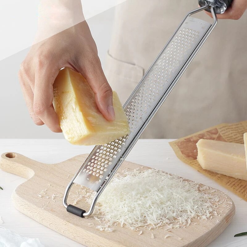 Mill Cheese Grater Stainless Steel Lemon Zester Citrus Ginger Garlic Grater Long Handle Vegetables Kitchen Tool Manual