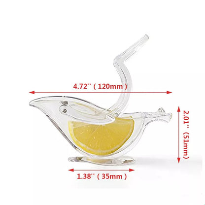 Lemon Manual Juicer Press Squeeze Fruit Mini Manual Juicer Bird Shape Transparent Portable For Orange Kitchen Home Slip Tool