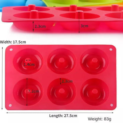 4 Size Silicone Baking Pan for Pastry Donuts Silicone Form Doughnut Mould DIY Cake Chocolate Bagels Dessert Bakery Tools