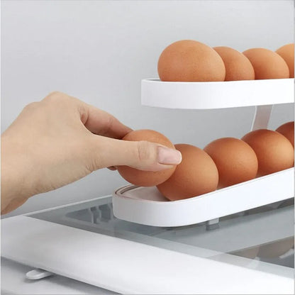 Refrigerator egg rolling storage rack egg dispenser