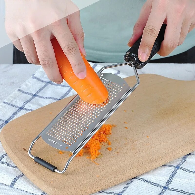 Mill Cheese Grater Stainless Steel Lemon Zester Citrus Ginger Garlic Grater Long Handle Vegetables Kitchen Tool Manual