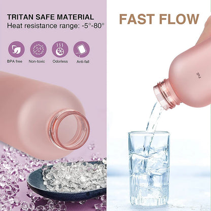 1L Water Bottle With Time Marker 32 OZ Motivational Reusable Fitness Sports Outdoors Travel Leakproof BPA Free Frosted Plastic