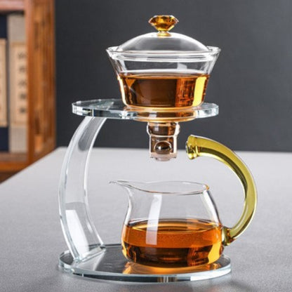 Glass Magnetic Tea Set Lazy Person  Making Tool Automatic   Pot