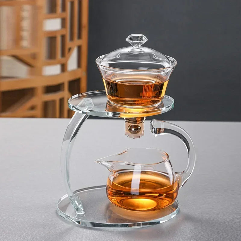 Glass Magnetic Tea Set Lazy Person  Making Tool Automatic   Pot