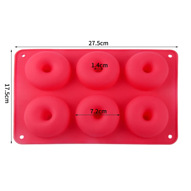 4 Size Silicone Baking Pan for Pastry Donuts Silicone Form Doughnut Mould DIY Cake Chocolate Bagels Dessert Bakery Tools