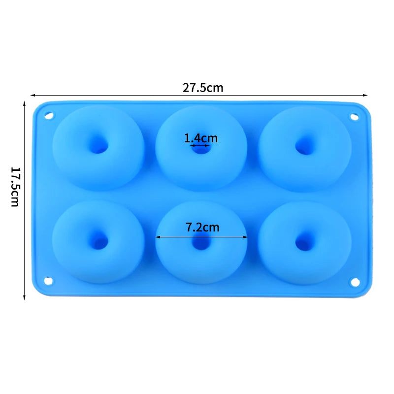 4 Size Silicone Baking Pan for Pastry Donuts Silicone Form Doughnut Mould DIY Cake Chocolate Bagels Dessert Bakery Tools