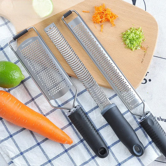 Mill Cheese Grater Stainless Steel Lemon Zester Citrus Ginger Garlic Grater Long Handle Vegetables Kitchen Tool Manual