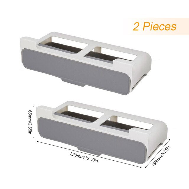 Kitchen Self-adhesive Spice Organizer Rack Seasoning Bottle Storage Rack Under Desk Drawer Hidden Kitchen Supplies Storage