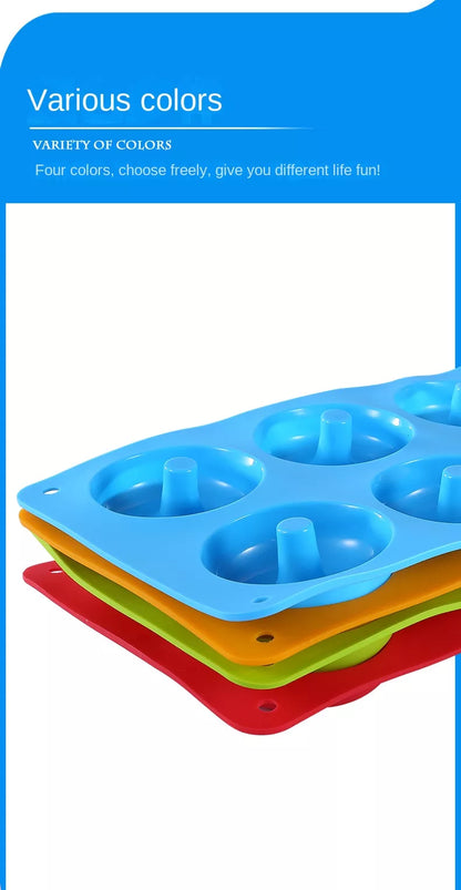 4 Size Silicone Baking Pan for Pastry Donuts Silicone Form Doughnut Mould DIY Cake Chocolate Bagels Dessert Bakery Tools