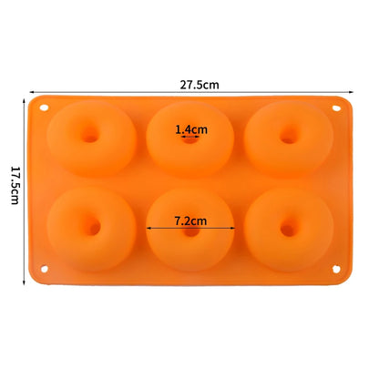 4 Size Silicone Baking Pan for Pastry Donuts Silicone Form Doughnut Mould DIY Cake Chocolate Bagels Dessert Bakery Tools