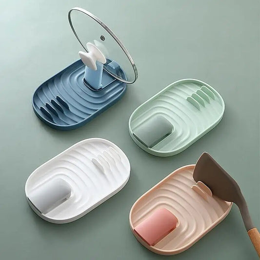 1pcs Spoon Holder Kitchen Spoon Rest Utensil Heat Resistant Storage Shelves Kitchen Cooking Tools Kitchen Accessories