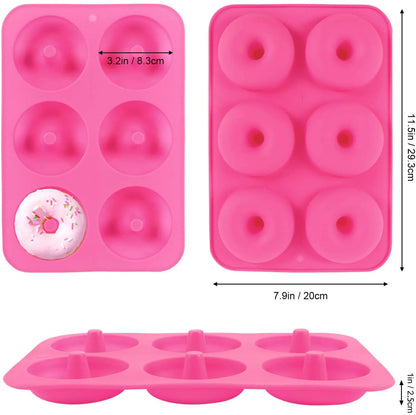 4 Size Silicone Baking Pan for Pastry Donuts Silicone Form Doughnut Mould DIY Cake Chocolate Bagels Dessert Bakery Tools