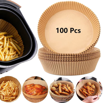 Air Fryer Disposable Paper Liner Non-stick Disposable Liners, 200PCS Air Fryer Disposable Paper Liners, 6.3In Round Air Fryer Parchment Paper