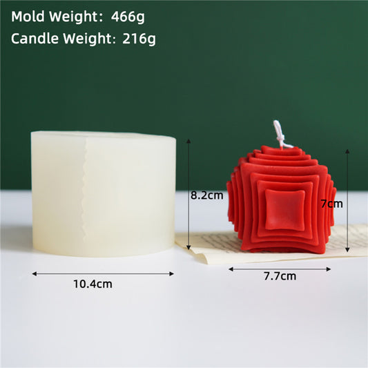 Geometric Multi-level Magic Cube Soy Wax Aroma Candle Model Decoration