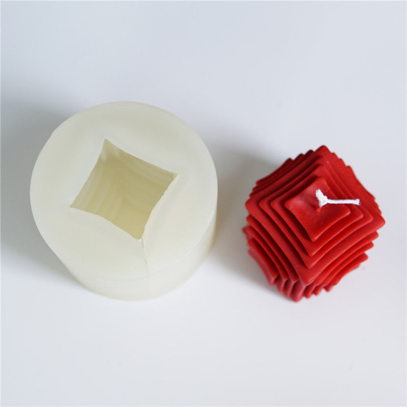 Geometric Multi-level Magic Cube Soy Wax Aroma Candle Model Decoration