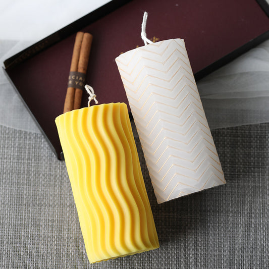 Creative Shaped Cylindrical Candle Mold Soy Wax White Beeswax Paraffin Aromatherapy Candle DIY Materials