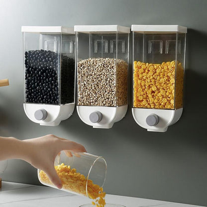 Wall-Mounted Kitchen Multi-Grain Sealed Jars Perforated -Grade Storage Boxez Grain Container Orgainzer Kitchen Storage