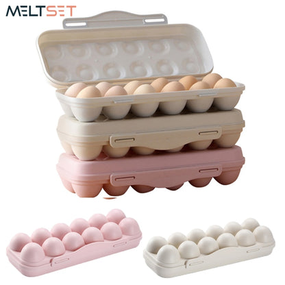 12/18 Grid Portable Egg Storage Box Refrigerator Storage Organizer Kitchen Egg Holder Tray Fridge Food Eggs Box Kitchen Gadget