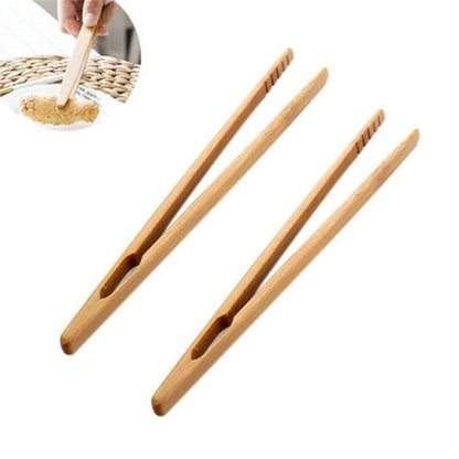 Natural Bamboo Wooden Toaster Tongs - Stylish and Durable Tool for Your Daily Toast Needs