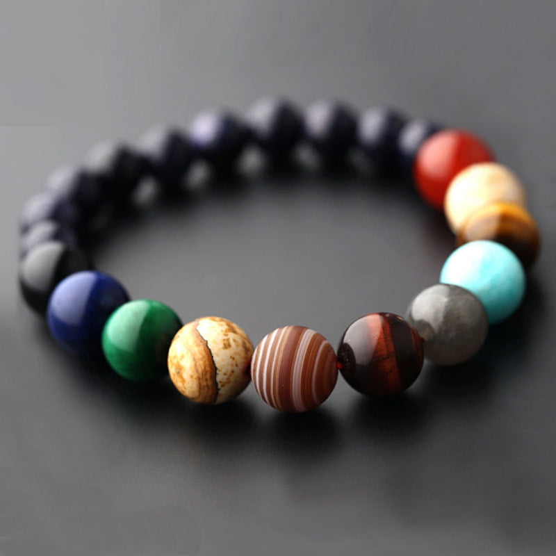 Crystal Agate Natural Stone Bracelet Nine Planets In The Universe